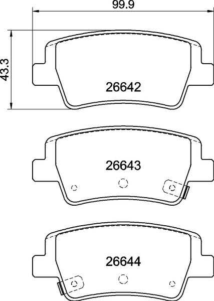 Pagid OE Rear Brake Pads Set for Hyundai I20N