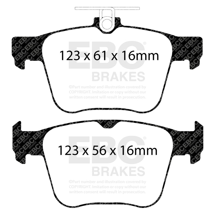 EBC Yellowstuff Rear Brake Pads Set for Seat Leon MK3 Cupra