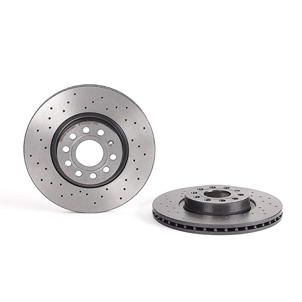 Brembo XTRA Drilled Front Brake Discs (Pair) for Volkswagen Golf MK7 & MK7.5 GTI – 312mm