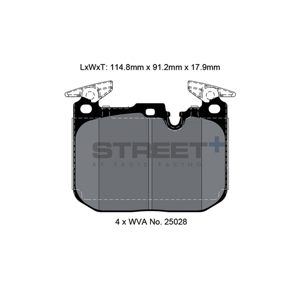 Pagid STREET+ Front Brake Pads Set for BMW F87 M2