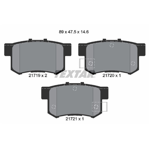 Textar OE Rear Brake Pads Set for Honda Civic EP3 Type R