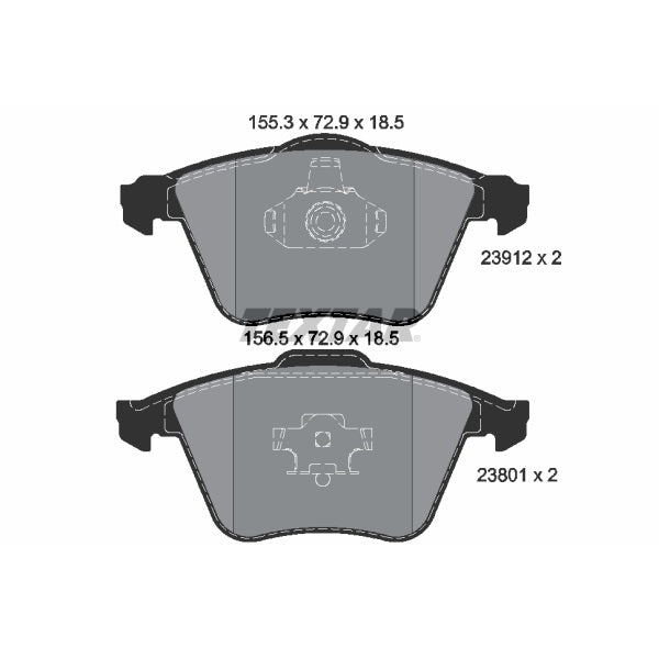 Textar OE Front Brake Pads Set for Ford Focus MK2 ST 225