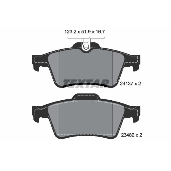 Textar OE Rear Brake Pads Set for Vauxhall Vectra C VXR