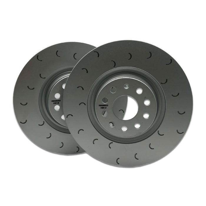 PowerBrakes PBD Brake Discs - C Hook with a Silver coating