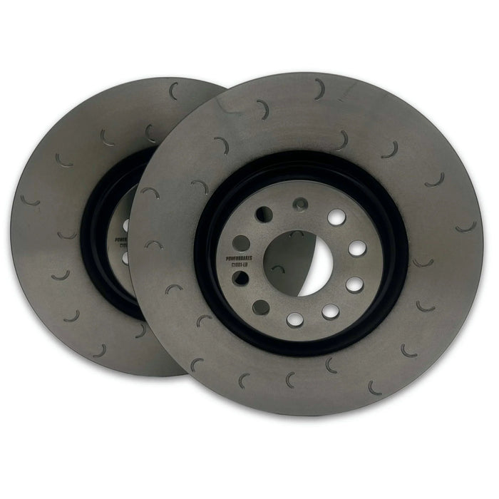 PowerBrakes PBD Brake Discs - C Hook with a Black coating