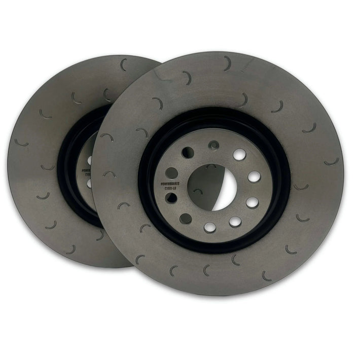 PowerBrakes PBD Brake Discs - C Hook with a Black coating