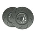 PowerBrakes PBD Brake Discs - Dimpled & Grooved with a Silver coating