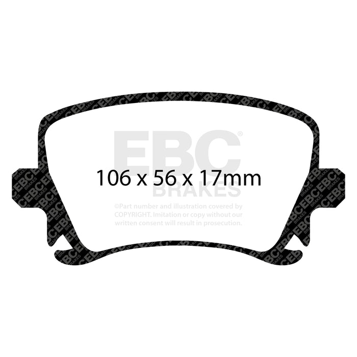 EBC Redstuff Rear Brake Pads Set for Seat Leon MK3 Cupra