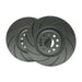 PowerBrakes PBD Brake Discs - Grooved with a Silver coating
