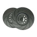 PowerBrakes PBD Brake Discs - Grooved with a Silver coating