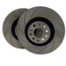 PowerBrakes PBD Brake Discs - Grooved with a Black coating