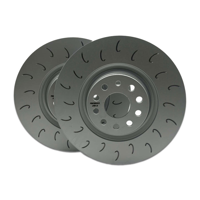 PowerBrakes PBD Brake Discs - J Hook with a Silver coating