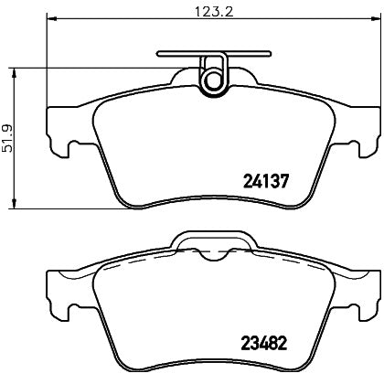 Mintex OE Rear Brake Pads Set for Vauxhall Vectra C VXR