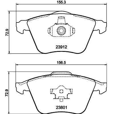 Mintex OE Front Brake Pads Set for Vauxhall Vectra C VXR
