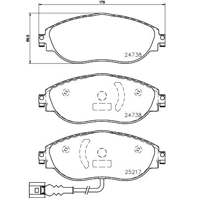 Mintex OE Front Brake Pads Set for Seat Leon MK3 Cupra