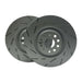 PowerBrakes PBD Brake Discs - Slotted with a Silver coating