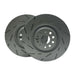 PowerBrakes PBD Brake Discs - Slotted with a Silver coating