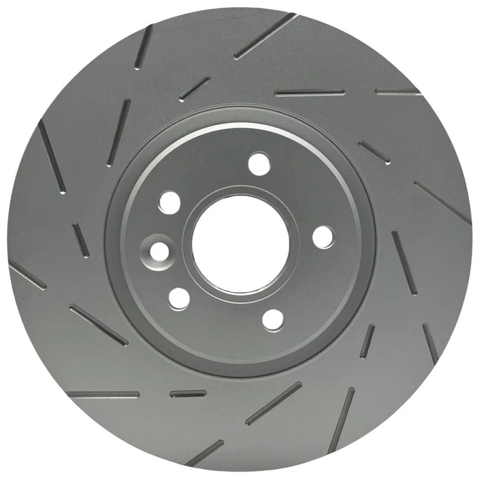 PowerBrakes PBD Brake Discs - Slotted with a Silver coating