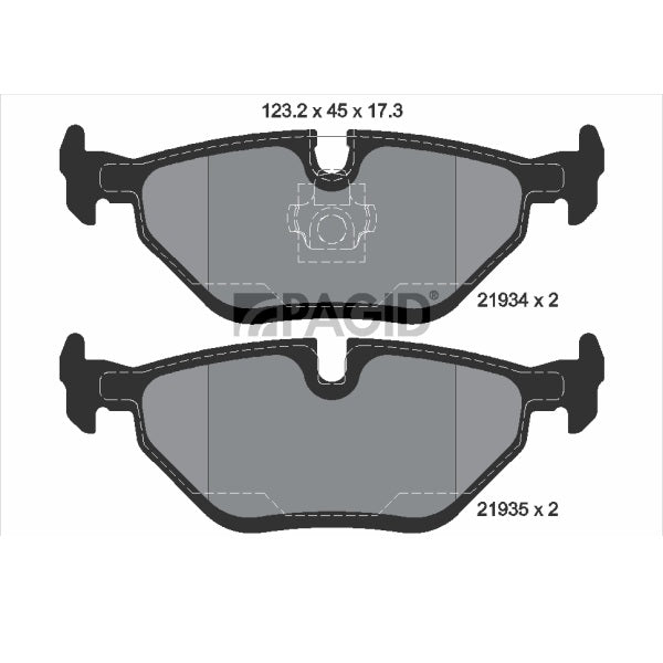 Pagid OE Rear Brake Pads Set for BMW E85/E86 Z4 SI