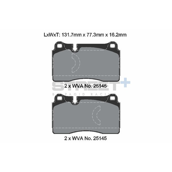 Pagid STREET+ Front Brake Pads Set for Seat Leon MK3 Cupra R
