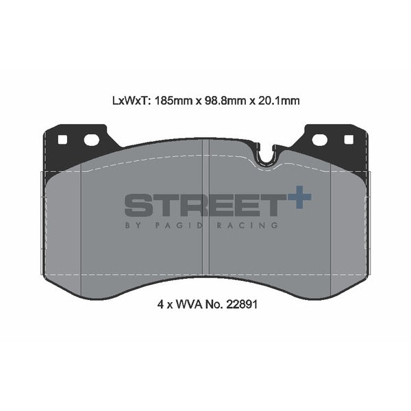 Pagid STREET+ Front Brake Pads Set for BMW G87 M2